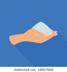 Isolated object of arm and handful symbol. Set of arm and salty vector icon for stock.