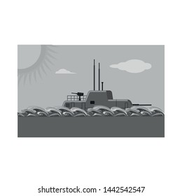 Isolated object of army and deep icon. Collection of army and nuclear vector icon for stock.