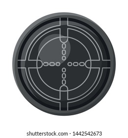 Isolated object of army and deep symbol. Set of army and nuclear vector icon for stock.