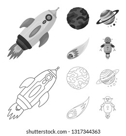 Isolated object of astronomy and technology  icon. Collection of astronomy and sky stock symbol for web.