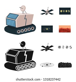 Isolated object of astronomy and technology  icon. Collection of astronomy and sky vector icon for stock.