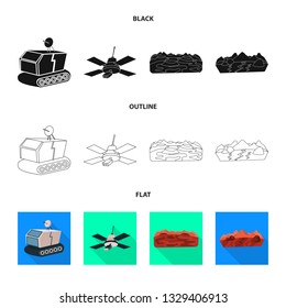 Isolated object of astronomy and technology  icon. Set of astronomy and sky stock vector illustration.