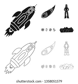 Isolated object of astronomy and technology  icon. Set of astronomy and sky stock symbol for web.
