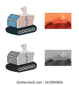 Isolated object of astronomy and technology  icon. Set of astronomy and sky stock symbol for web.