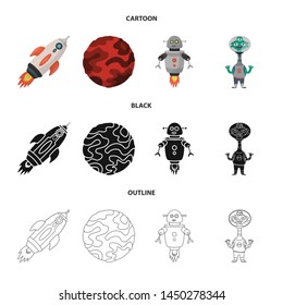 Isolated object of astronomy and technology icon. Set of astronomy and sky stock vector illustration.