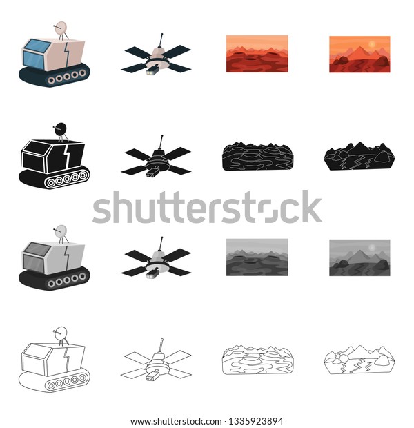 Isolated object of\
astronomy and technology  icon. Collection of astronomy and sky\
stock vector\
illustration.
