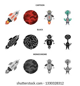 Isolated object of astronomy and technology  logo. Set of astronomy and sky vector icon for stock.