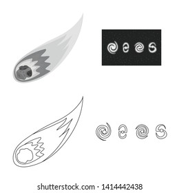 Isolated object of astronomy and technology  logo. Collection of astronomy and sky stock vector illustration.