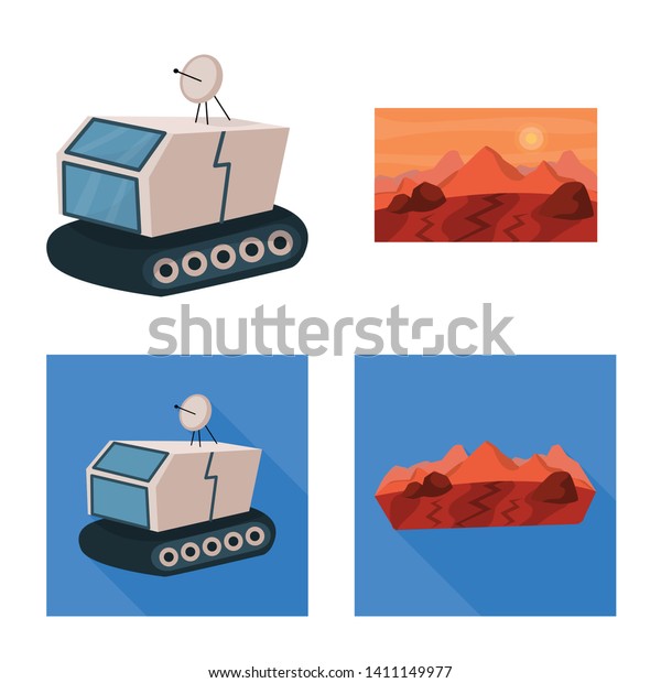 Isolated object of\
astronomy and technology  logo. Collection of astronomy and sky\
vector icon for\
stock.