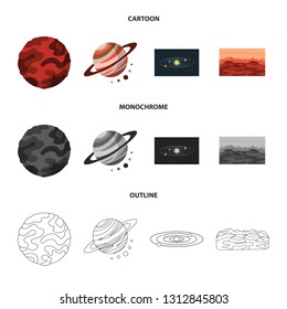 Isolated object of astronomy and technology  sign. Collection of astronomy and sky stock vector illustration.