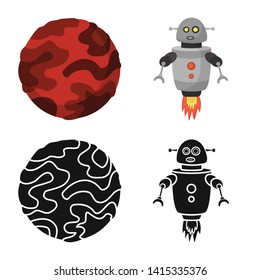 Isolated object of astronomy and technology  sign. Collection of astronomy and sky stock vector illustration.