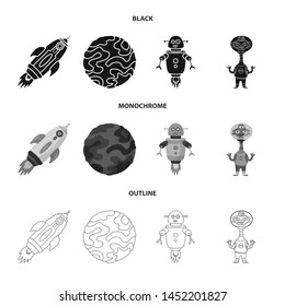 Isolated object of astronomy and technology sign. Collection of astronomy and sky stock vector illustration.