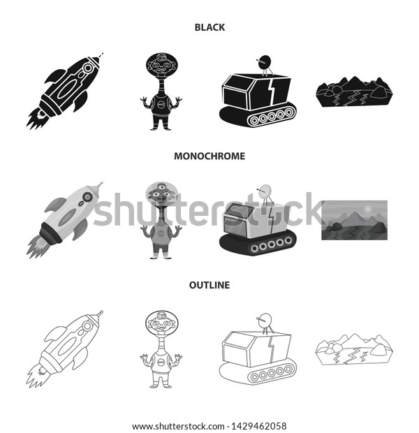Isolated object of\
astronomy and technology sign. Collection of astronomy and sky\
stock symbol for web.