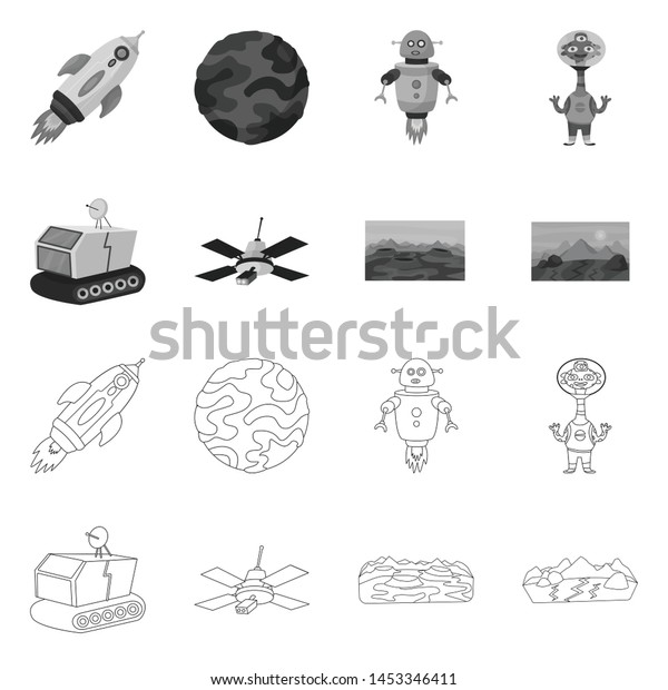 Isolated object of\
astronomy and technology sign. Collection of astronomy and sky\
vector icon for\
stock.