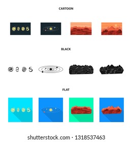 Isolated object of astronomy and technology  symbol. Collection of astronomy and sky stock vector illustration.