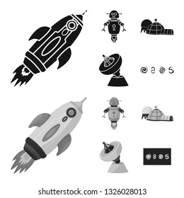 Isolated object of astronomy and technology  symbol. Collection of astronomy and sky stock vector illustration.