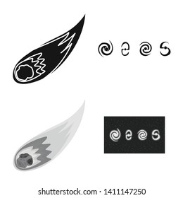 Isolated object of astronomy and technology  symbol. Set of astronomy and sky vector icon for stock.