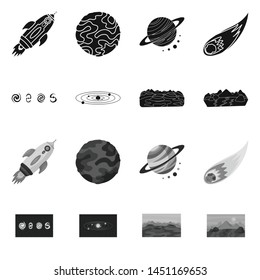 Isolated object of astronomy and technology symbol. Set of astronomy and sky stock vector illustration.