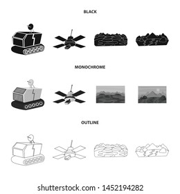Isolated object of astronomy and technology symbol. Set of astronomy and sky stock vector illustration.