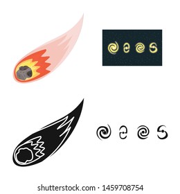 Isolated object of astronomy and technology symbol. Set of astronomy and sky vector icon for stock.