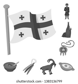 Isolated object of attributes and tourism icon. Set of attributes and national vector icon for stock.