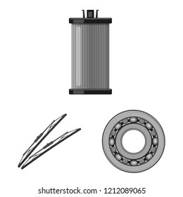Isolated object of auto and part icon. Collection of auto and car stock vector illustration.