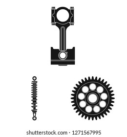 Isolated object of auto and part icon. Collection of auto and car stock symbol for web.
