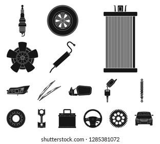 Isolated object of auto and part icon. Set of auto and car vector icon for stock.