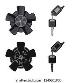 Isolated object of auto and part logo. Set of auto and car stock vector illustration.