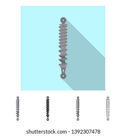 Isolated object of auto and part sign. Collection of auto and car stock vector illustration.