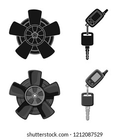 Isolated object of auto and part symbol. Collection of auto and car vector icon for stock.