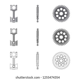 Isolated object of auto and part symbol. Set of auto and car stock vector illustration.