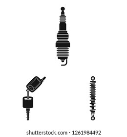 Isolated object of auto and part symbol. Collection of auto and car stock vector illustration.