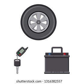 Isolated object of auto and part symbol. Set of auto and car vector icon for stock.