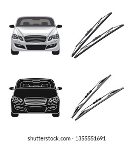 Isolated object of auto and part symbol. Set of auto and car vector icon for stock.