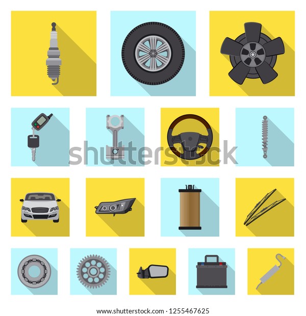 Isolated object of auto and part symbol. Set of
auto and car stock symbol for
web.