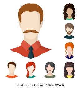 Isolated object of avatar and dummy icon. Set of avatar and figure vector icon for stock.