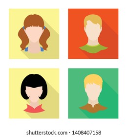 Isolated object of avatar and dummy icon. Collection of avatar and figure stock symbol for web.