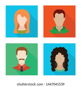 Isolated object of avatar and dummy icon. Collection of avatar and figure vector icon for stock.