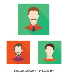 Isolated object of avatar and dummy icon. Set of avatar and figure vector icon for stock.