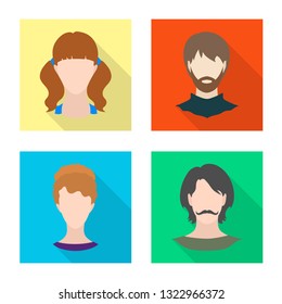 Isolated object of avatar and dummy logo. Set of avatar and figure stock vector illustration.