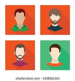 Isolated object of avatar and dummy logo. Set of avatar and figure stock symbol for web.