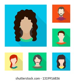Isolated object of avatar and dummy sign. Set of avatar and figure stock symbol for web.
