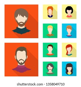 Isolated object of avatar and dummy sign. Set of avatar and figure vector icon for stock.