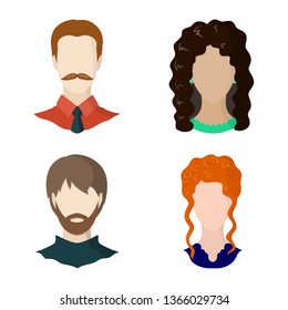 Isolated object of avatar and dummy sign. Collection of avatar and figure vector icon for stock.