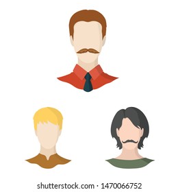 Isolated object of avatar and dummy sign. Set of avatar and figure stock symbol for web.