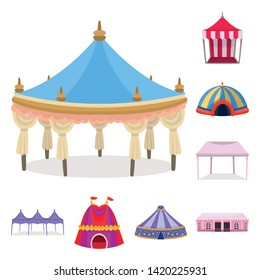 Isolated object of awning and shelter icon. Set of awning and canopy stock vector illustration.