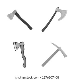 Isolated object of  and ax  logo. Collection of  and crossed vector icon for stock.