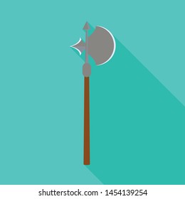 Isolated object of ax and sword symbol. Set of ax and mace stock symbol for web.