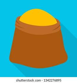 Isolated object of bag and corn symbol. Set of bag and bakery stock symbol for web.